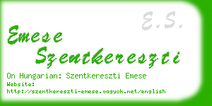 emese szentkereszti business card